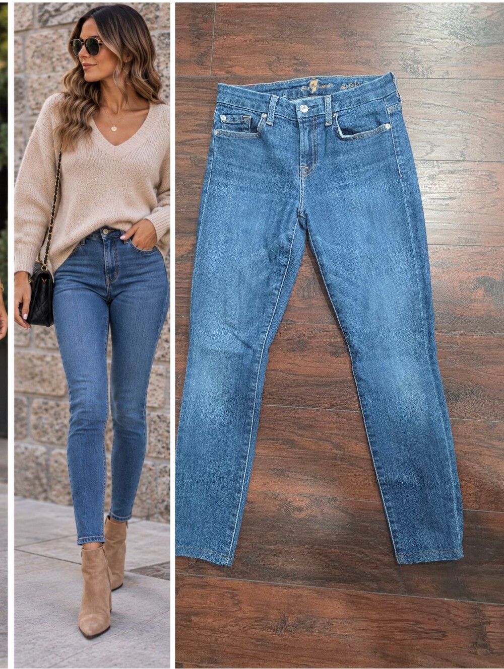 7 For All Mankind Skinny High-Rise Jeans ♡♤♡♤